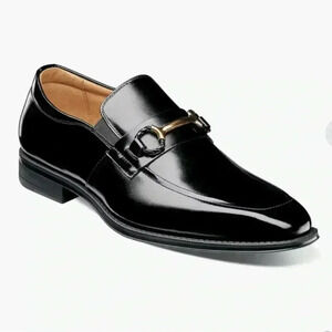 Stacy Adams PIERCE Moc Toe Bit Slip On Men’s Dress Shoe/Black/SZ 10M